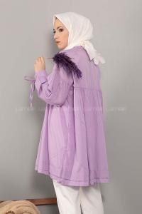 Modalamelif Kol Bağlamalı Tunik Lila