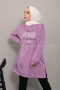 Modalamelif Power Baskı Sweatshirt Lila