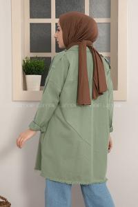 Modalamelif Omuz Apoletli Püsküllü Ceket Haki