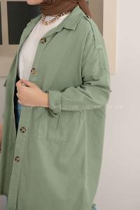 Modalamelif Omuz Apoletli Püsküllü Ceket Haki