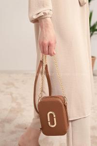 Modalamelif  Metal Detay Trok Çanta Taba