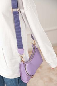 Modalamelif Baget Cüzdan Aksesuarlı  Çanta Lila