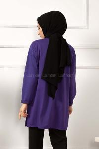 Modalamelif Dont Grow Up Baskılı Sweatshirt Mor