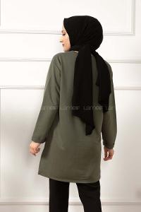 Modalamelif Dont Grow Up Baskılı Sweatshirt Yeşil