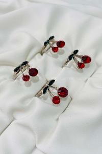 Modalamelif Gümüş Kiraz Yüzük