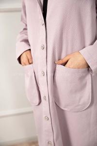 Modalamelif Körük Cepli Kapşonlu Ceket Lila