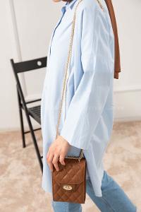 Modalamelif Messenger Model Kapitone Baskı Çanta Taba