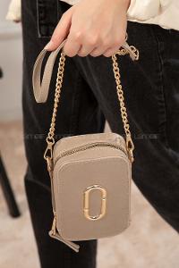 Modalamelif  Metal Detay Trok Çanta Vizonrengi