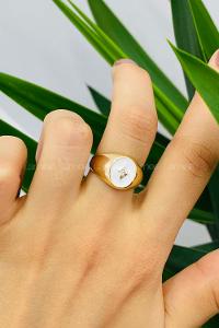 Modalamelif Olips Beyaz Yüzük