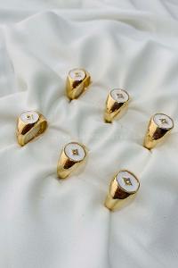 Modalamelif Olips Beyaz Yüzük