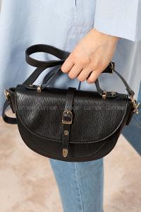 Modalamelif Toka Kilitli Dokulu Çanta Siyah