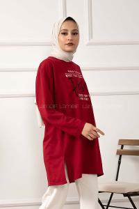 Modalamelif When You Do Baskılı Sweatshirt Bordo