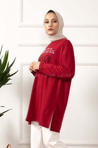 Modalamelif When You Do Baskılı Sweatshirt Bordo