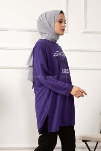 Modalamelif When You Do Baskılı Sweatshirt Mor