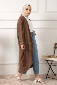 Modalamelif ya_rasa Kol Ayrobin Kimono Acı Kahve