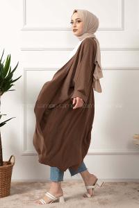 Modalamelif ya_rasa Kol Ayrobin Kimono Acı Kahve