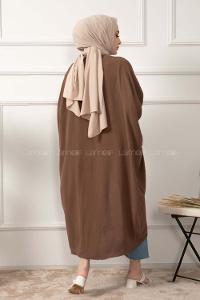 Modalamelif ya_rasa Kol Ayrobin Kimono Acı Kahve