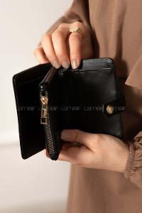 Modalamelif David Polo Kapak Kilitli Cüzdan Siyah