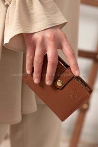 Modalamelif David Polo Kapak Kilitli Cüzdan Taba