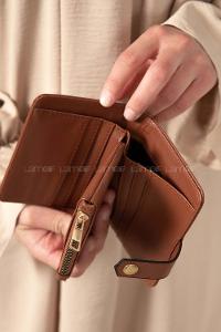 Modalamelif David Polo Kapak Kilitli Cüzdan Taba