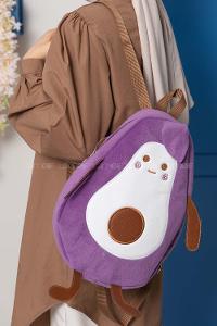 Modalamelif Peluş Avokado Sırt Çantası Mor