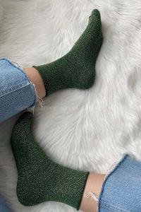 Modalamelif Simli Yeşil Çorap