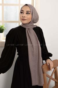 Modalamelif Ponpon Şal Koyu Vizonrengi