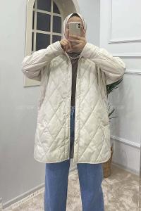 Modalamelif Önü Çıtçıt Düğmeli Mont Taş