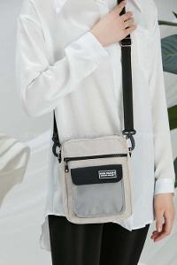 Lamelif Union Siyah Gri Parçalı Model Bayan Çanta