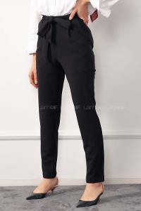 Modalamelif Kuşak Kemerli Havuç Pantolon Siyah