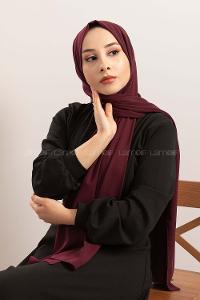 Modalamelif Acı Bordo Medine İpeği Şal