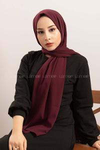Modalamelif Acı Bordo Medine İpeği Şal