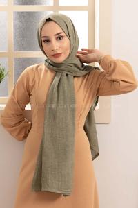 Modalamelif Mint Taşlanmış Pamuk Vual Şal