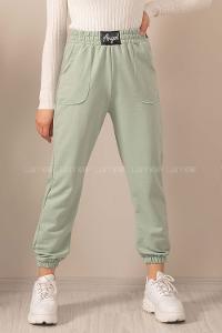 Modalamelif Angel Armalı  Cepli Eşofman Altı Çağla