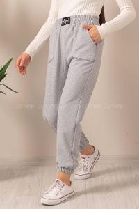 Modalamelif Angel Armalı  Cepli Eşofman Altı Gri