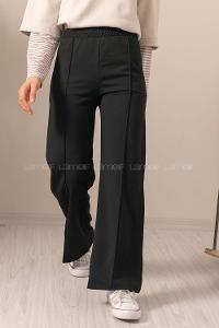 Modalamelif Bol Paça Çımalı Eşofman Siyah