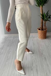 Modalamelif Pensli Havuç Pantolon Ekru