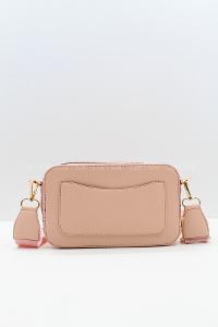 Lamelif Deri Görünümlü Metal Detay Çanta Pudra