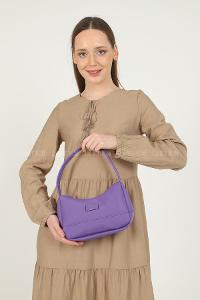 Modalamelif Prive Kadın Çanta Siyah Lila