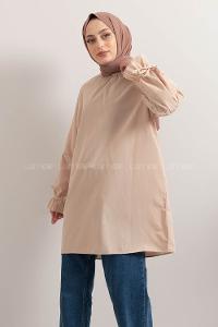 Modalamelif Hakim Yaka Kol Bağlamalı Tunik Taş