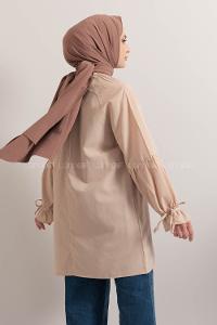 Modalamelif Hakim Yaka Kol Bağlamalı Tunik Taş