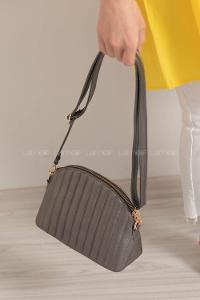 Modalamelif Tek Bölmeli Dikişli Çanta Gri