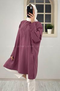Modalamelif Tek Cepli Linda Gömlek Mor