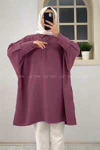Modalamelif Tek Cepli Linda Gömlek Mor
