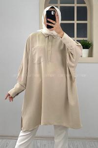 Modalamelif Tek Cepli Linda Gömlek Taş