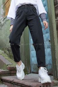 Modalamelif Çift Pile Detaylı Mom Jean