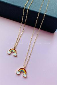 Modalamelif Gold Gökkuşağı Kolye