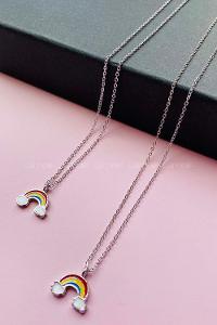 Modalamelif Gümüş Gökkuşağı Kolye