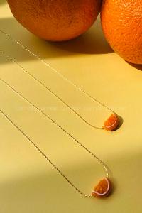 Modalamelif Murano Cam Portakal Kolye