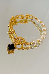 Modalamelif Özel Tasarım İnci Zincir Charm Bileklik